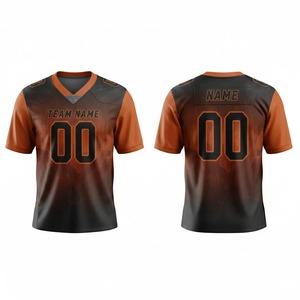 Customized Team Name American Football Jersey 100% Polyester Sublimation Printed Breathable Quick Dry Short Sleeve Adjustable - Product Image 2
