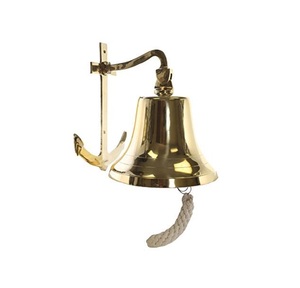 Campana de Barco de Latón Hecha a Mano para Decoración de Interiores con Temática Náutica que Muestra la Habilidad en la Artesanía de Metales y un Estilo Atemporal - Product Image 1