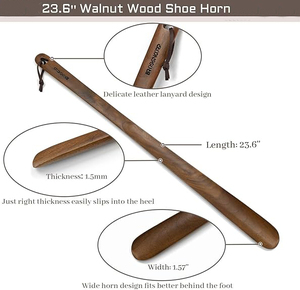 Corne à sabot à long manche pour les personnes âgées-Corne à sabot à long manche pour bottes et chaussures-Corne à sabot en métal longue pour femmes, hommes et enfants - Product Image 2