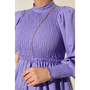 Vestido Gipel frontal Lila - Product Image 3