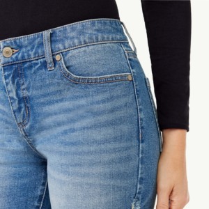 Shorts de Mezclilla Ajustados de Alta Calidad para Mujer con Logotipo Personalizado, Ropa Deportiva Informal, Cómodos y Transpirables, Shorts de Mezclilla al por Mayor - Product Image 3