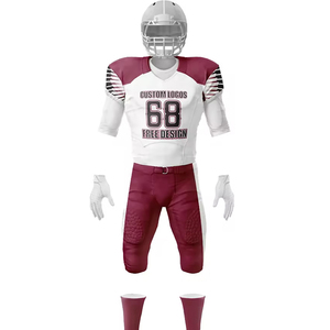 Vente en gros de maillots de football américain personnalisés col en V courts respirants imprimés par sublimation en polyester pas cher football américain personnalisé - Product Image 5