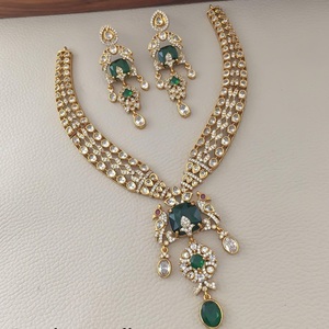 Traditional Premium Quality <b>Kundan</b> Necklace Set With Earrings Party Wear for Women Wear Fashion <b>Jewelry</b> For Women - Product Image 1