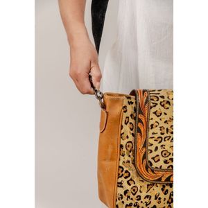 New Designer Genuine Cow Skin Leather Handbag for Women Preppy Bohemian Style Winter Portable <b>Shoulder</b> with Arm <b>Straps</b> - Product Image 5