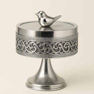 Luxury Gold Bird Decorative Storage <b>Box</b> for Ramadan and Eid Intricate Design with Wooden Base for Jewelry and Small Treasures - Product Image 6