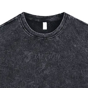 Precio razonable Tallas grandes Hombres Loose Fit Impreso Camiseta para hombres Acid Wash T Shirt Custom Logo Design Men Acid Wash T Shirts - Product Image 3