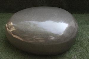 Nouvelle conception KNT FRP, galets artificiels gris brillant, imperméables, durables, forme ovale, villa, jardin extérieur, centre commercial, hôtel, parc - Product Image 3