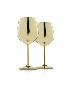 Verres à vin modernes en laiton Divris, gobelets à bord doré 300 ml, design minimaliste et écologique pour les fêtes, verrerie à pied de forme ronde - Product Image 1
