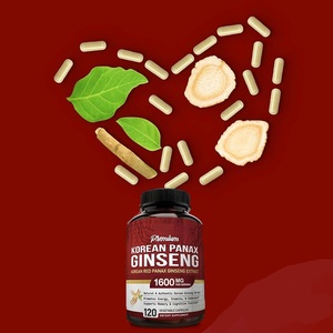 Hàn Quốc đỏ <span class=keywords><strong>Panax</strong></span> <span class=keywords><strong>Ginseng</strong></span> chiết xuất nhân sâm 500mg Viên nang 60 đếm mỗi chai cho người lớn không cho phụ nữ mang thai - Product Image 6