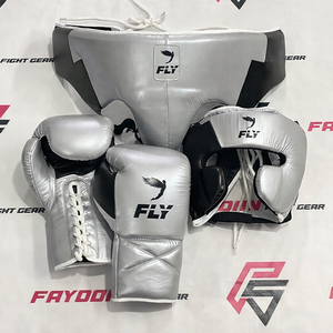 Juego de Guantes de Boxeo de Piel Nuevos, Color Morado Plateado, para Entrenamiento y Sparring, Hechos a Medida, Suaves y Cómodos, Último Modelo - Product Image 6