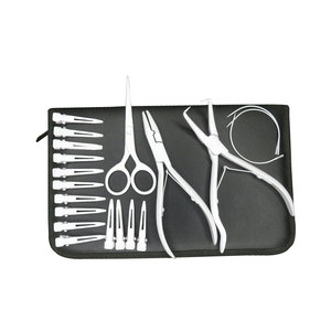 Professional Hair Extension Tools Kit Hair Extension Pliers Hair Extension Clips C Shape <b>Needles</b> Scissor With Luxury <b>Case</b> - Product Image 5
