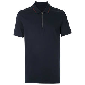 Vente en gros T-shirt de golf anti-rides pour hommes imprimé sur mesure tissu spandex/coton polaire décontracté 220g Service OEM à manches courtes - Product Image 1