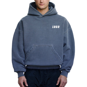 Sudaderas con Capucha Corta para Hombre, con Cremallera, Colores Personalizados, Gruesas, de Algodón, Estilo Holgado, Resistentes al Desgaste, Ropa Urbana para Hombre - Product Image 3