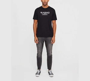 Men's Regular Fit Regular Sleeve O-Neck Cotton/Polyester Quick Dry Breathable High Street Style <b>Black</b> <b>T</b>-<b>Shirt</b> - Product Image 3