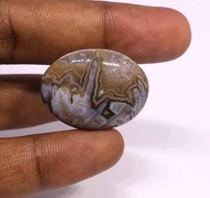 100% Natural de alto grado corte ovalado pavo ágata piedra preciosa hecha a mano joyería artesanal suelta para la fabricación de joyas ¡Gran lote! - Product Image 4