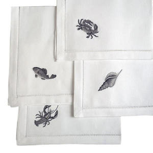 Servilleta de cena de Infantes de Marina grises bordada al por mayor personalizada servilleta de mesa de algodón de alta calidad para eventos de hotel en casa - Product Image 1