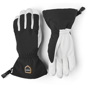 Gants de ski coupe-vent thermiques d'hiver unisexes personnalisés mitaines de ski en cuir imperméable gants de ski de conduite sportive confortables - Product Image 1