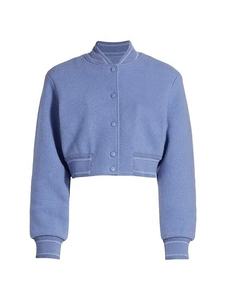 Chaquetas Varsity para Mujer, Personalizadas con Parches de Chenilla, de Lana, Resistentes al Viento, de Manga Larga, Estilo Crop, para Otoño - Product Image 3