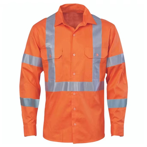 Chemises de travail de sécurité réfléchissantes haute visibilité sur mesure 2026 pour hommes, écologiques, respirantes, en polyester, fabriquées au Pakistan - Product Image 3