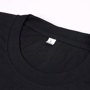 เสื้อยืดสีดำสำหรับผู้ชายเสื้อยืดผ้าฝ้ายโพลีเอสเตอร์พิมพ์ลายโลโก้ตามสั่งแบบเรียบ - Product Image 3