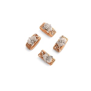 Porte-serviettes de canne pour cadeau artisanat fait à la main nouveaux anneaux de serviette en rotin de conception personnaliser l'emballage - Product Image 2