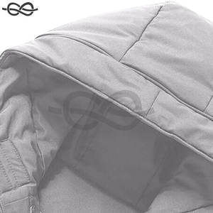 Chaqueta larga acolchada para hombre, ropa de abrigo acolchada con capucha cálida de invierno, Abrigo acolchado de Color sólido con cremallera, elegante y cómodo, gris XL - Product Image 3