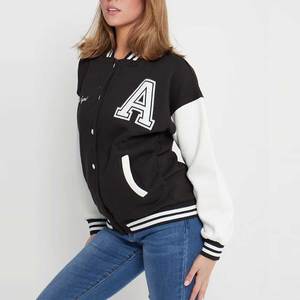 Blousons universitaires modernes 2025 avec doublure en polaire douce, col côtelé rayé et fermeture à boutons-pression de haute qualité pour des tenues quotidiennes tendance - Product Image 6