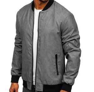 แจ็กเก็ตยีนส์สีดำสำหรับผู้ชายสไตล์เลตเตอร์แมนลำลองฤดูหนาวออกแบบได้ตามต้องการตกแต่งลวดลายและแขนเสื้อหนังย้อมสี - Product Image 4