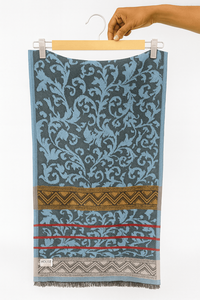 Modern Geometric Wool Scarf for <b>Women</b> Minimalist Black White Abstract <b>Wrap</b> Luxury Winter <b>Shawl</b> Designer Edge Finish Soft Warm - Product Image 2