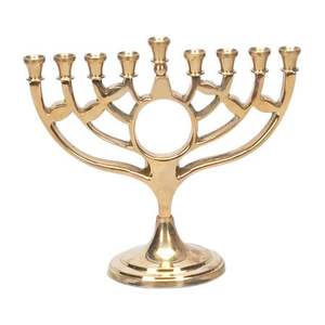 Personalizado al por mayor de metal dorado decorativo Menorah romántico luz de las velas cena accesorios moderno candelabro titular decoración de la Mesa - Product Image 3