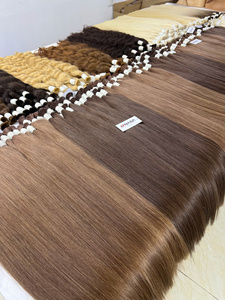 Extensiones de cabello a granel color marrón alta calidad toda la longitud doble dibujado 100% cabello virgen vietnamita envío rápido - Product Image 3