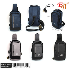 Borsa a Tracolla di Alta Qualità 6"X11"X4" 48pz/ct in Pelle Vegana e PU Nylon Tinta Unita Stile Moda Modello 83271 - Product Image 1
