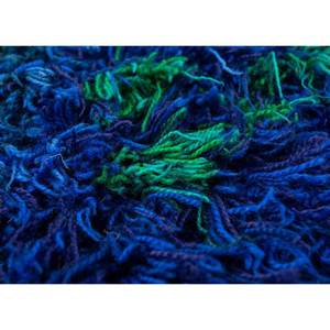 พรมขนสัตว์ถักมือสีน้ำเงิน Zuri รุ่น Paem-688 รูปทรงสี่เหลี่ยมผืนผ้า ขนาด 9x12 ฟุต ลายแบบนามธรรม สำหรับตกแต่งห้องนั่งเล่นวัยรุ่น ใช้ในห้องโถง - Product Image 3