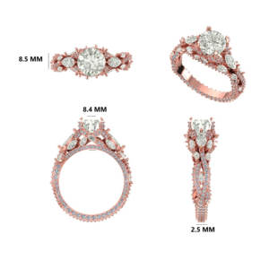 Joyería de moda de fábrica Promesa DE BODA Anillos de plata 925 Forma redonda Anillo de eternidad cultivado en laboratorio con certificado - Product Image 6