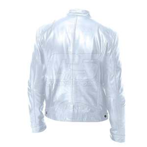 2025 chaqueta de cuero 100% de alta calidad personalizada para hombre, logotipo frontal de lona con cuello levantado, opciones de Color personalizado disponibles para el invierno - Product Image 2