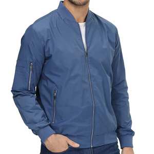 Blouson aviateur coupe-vent de qualité supérieure pour hommes, manteaux d'hiver rembourrés chauds avec fermeture éclair complète, vêtements d'extérieur avec logo personnalisable, style OEM ODM - Product Image 1