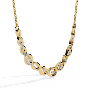 Collar de Oro de 18k con Diamante Redondo Cultivado en Laboratorio, Color G, para Mujer - Elegante y Deslumbrante para Uso Diario - Product Image 1