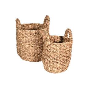 Panier rond tissé avec une poignée robuste, panier de rangement fait main, vente en gros, écologique, fabriqué au Vietnam - Product Image 2