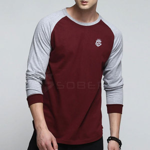 เสื้อยืดออกกำลังกายแขนยาวสำหรับผู้ชาย แบบสั่งทำพิเศษ เนื้อผ้าหนา คอกลม ถักจากโพลีเอสเตอร์/คอตตอน ระบายอากาศได้ดี แห้งเร็ว คุณภาพสูง - Product Image 1