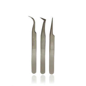 Pince à épiler professionnelle en acier inoxydable durable à pointe fine pour extensions de cils, nouveau style 2024, logo personnalisé, isolation des cils - Product Image 3