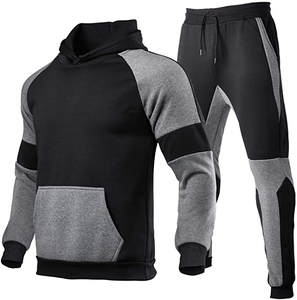 Ensemble de survêtement décontracté pour homme, manches longues, tenue de sport, ensemble 2 pièces, jogging, 100% coton, respirant, entièrement personnalisable - Product Image 3