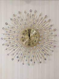 VINTAGE Selling Iron <b>Clock</b> Wall <b>Art</b> Hotel Home Office Bedroom Handmade Decorative Geometric Floral Design Luxury Metal Wall - Product Image 4