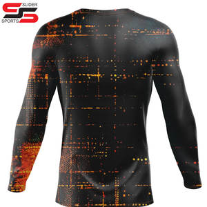 Vente de gros Chemise de compression à sublimation personnalisée Spandex Rash Guard de haute qualité pour hommes - Product Image 2