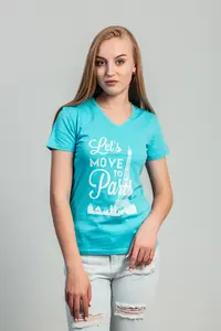 Kadınlar için en kaliteli t-shirt % 100% pamuktan yapılmış güvenilir tedarikçi pamuklu t-shirt