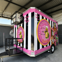 Remorque alimentaire mobile personnalisée pour desserts, pâtisseries, café et boissons, entièrement équipée