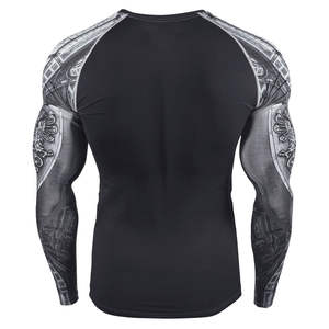 Rashguards de MMA de Spandex con Estampado Digital Personalizado para Hombre, Manga Larga, Ropa Masculina, Rashguards de MMA de Alta Calidad en Venta, OEM - Product Image 3