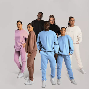 Chándal unisex, conjunto liso de 2 piezas, pantalones de chándal y sudadera con capucha, nuevo estilo 2026, profesional, de alta calidad, OEM, personalizado - Product Image 2