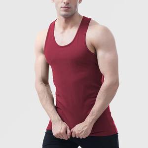 100% algodón liso en blanco Casual ropa de hombre de talla grande camisetas sin mangas gimnasio Stringer chaleco a precio de fábrica Color sólido camisetas sin mangas de hombre - Product Image 4
