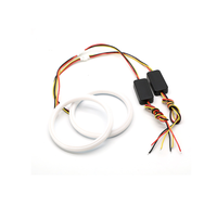 HYUGA 12-24V DC 60mm 120mm Anneaux lumineux LED Angel Eyes pour phares, Nouveaux Blancs et Jaunes, ABS+PCB, Étanche IP67, 1200LM, 5W