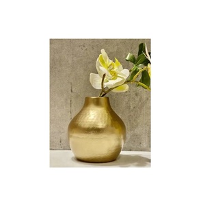 hot selling Gold Plated <b>Vase</b> Shiny Gold Finishing High Quality Polished metal Modern Design Flower Bowl <b>Vase</b> Wholesale - Product Image 1